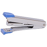 Степлер №10 на 12л " Dolce Costo " 50скоб металлический, встроенный антистеплер, противоскользящая пластиковая вставка, один режим скрепления скоб, глубина закладки бумаги 50мм, металлический механизм подачи скоб, синий, картонная упаковка