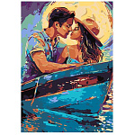 Картина по номерам " Lori " 20*28,5см Лунная романтика, состав набора: основа с контуром, краски, вспомогательный лист, кисть, акриловый лак, инструкция, картонная упаковка, европодвес