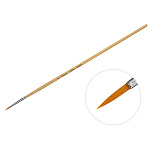 Кисть " Сонет " синтетика круглая №2( 2мм), длинная ручка пропитанная лаком