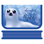 Пенал " Пчелка " ПО-04 1 отделение 115*190*30мм откидная планка Милая нерпа, ламинированный картон