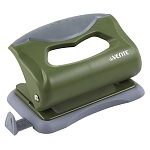 Дырокол на 10л " deVente " Marandi пластиковый, противоскользящая каучуковая вставка, встроенная линейка со шкалой, фисташковый