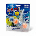 Подвесной блок для унитаза " Wikky " Аква актив 5 в 1, Цитрусовая свежесть, 1шт