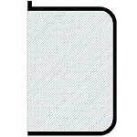 Папка " Пчелка " А4-01 (325*230*25мм) молния вокруг, бесцветная, черная окантовка, пластик