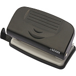 Дырокол на 10л " deVente " Stripe металл/пластик, встроенная линейка со шкалой, съемный поддон для конфетти, черный