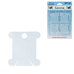 Бобины для мулине " Gamma " 4см, 20 шт белые, пластик, европодвес