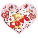 Открытка " Мир открыток " 2-01 Love, 297*159мм, фольга золотая, рельеф, текст