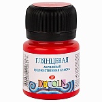 Краска акриловая " Decola " 20мл глянцевая красная