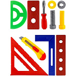 Набор инструментов " Рыжий кот " Юный умелец, 11 элементов, пластик, пакет