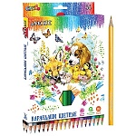 Карандаши цветные деревянные Cosmo 36цв " deVente " 2М шестигранные, картонная упаковка, европодвес