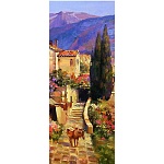 Постер магнитный 100*220мм " Город в горах " Винил, европодвес