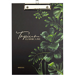 Планшет " deVente " А4 Tropicana, вертикальный, с верхним зажимом, матовый ламинированный картон 2 мм, тиснение фольгой, индивидуальная упаковка