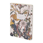 Тетрадь экокожа А5 60л " Bruno Visconti " Flora. Summer greens, линия, сшивка, тонированный блок 80г/м2, вторая обложка с титульным листом, скругленные углы