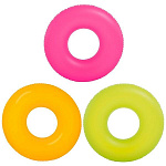 Круг для плавания надувной " Рыжий кот " Intex Неоновый холод 91см, ассорти (без возможности выбора дизайна)