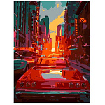 Картина по номерам " Lori " 40*50см Городской пейзаж, состав набора: холст с контуром на подрамнике, краски, 3 кисти, вспомогательный лист, акриловый лак, крепления, инструкция, картонная упаковка, европодвес