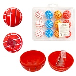 Точилка " KWELT " пластиковая Volleyball 1 отверстие, с контейнером, цвет ассорти, пластиковая упаковка