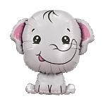 Шар фольгированный фигурный 29"/32см Слоненок