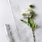 Упаковочная пленка " Браво " 70см*9,14м в рулоне, Завитки белый, 40мкм