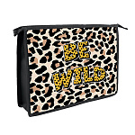 Папка " Пчелка " МАЛЫЙ ФОРМАТ А5-291 (230*190*50мм) молния сверху Паттерн лео, печать на пластике