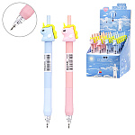 Ручка шариковая автоматическая " Mazari " Единорожка, 0,7мм, пластиковый корпус, сменный стержень 128мм, цвет корпуса - ассорти 2 дизайна, картонный дисплей