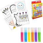 Раскраска " Луч " Кроха. Капля волшебства, состав: карточки-раскраски 6шт, пальчиковые краски 6цв, шпатель, картонная упаковка, европодвес