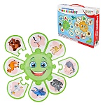 Игра развивающая " Рыжий кот " Bright Kids. Цветочная школа. Учим алфавит, 36 элементов, картонная упаковка 21,8*28,3*5,9см