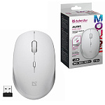 Мышь " Defender " MB-027 Auris беспроводная оптическая, 4 кнопки, белая, 800/1200/1600 DPI