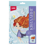 Набор для квиллинга " Lori " Панно Фея, цветные полоски бумаги, палочки для накручивания полосок, шаблон для квиллинга.