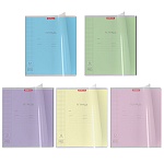 Тетрадь с пластиковой обложкой А5 12л клетка " Erich Krause " Классика CoverPrо, офсет, на скобе, скругленные углы, 5 дизайнов в спайке