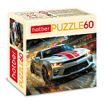 Пазлы " Hatber "  60эл На скорости 23*16,5см, в картоной коробке