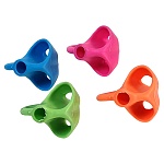 Насадка силиконовая на ручку или карандаш " deVente " Ring, тренажер для постановки письма, с кольцами для 2 пальцев, ассорти (без возможности выбора цвета), пакет