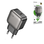 Блок питания сетевой " Borofone " BAS53A Absolute, черное, 3,0А, PD, QC3.0, FCP, AFC, 20Вт, Type-C, пластик (кабель в комплект не входит)