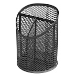 Подставка " KWELT " 3 отделения, 11*15*11см, металлическая, сетчатая, черная