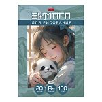 Набор бумаги для рисования " Hatber " А4 20л Нежные моменты, тиснение, плотность бумаги- 100г/м2, в папке