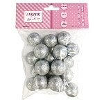 Заготовка пенопластовая " deVente " Шар Glitter d= 3см, серебряная, 20шт, пакет, европодвес