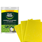 Салфетки вискозные " Master Fresh " 30*38см 3шт ассорти, универсальные, повышенной плотности, индивидуальная упаковка