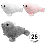 Мягкая игрушка " KWELT " Нерпа, 25см, ассорти (без возможности выбора цвета), петелька для подвешивания