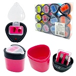 Точилка " KWELT " пластиковая Triangle 2 отверстия, с контейнером, цвет ассорти, пластиковая упаковка