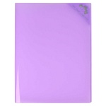 Папка 6файлов " Феникс " А4+ (233*312мм) Фиолетовая, пластик 0,2мм, печать фольгой, с уголками, с держателями для уголков
