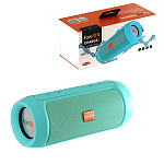 Колонка портативная " FaisON " Charge 2 SP-F01, бирюзовая, беспроводная,USB, Bluetooth, microSD, AUX 1,5м