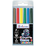 Фломастеры " deVente " Unicorn 6цв круглые, вентилируемый колпачок, пластиковый блистер, европодвес