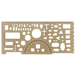 Линейка офицерская " Стамм " 20см, пластиковая, прозрачная, тонированная, коричневая