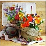 Постер магнитный 100*100мм " Краски лета " Винил, европодвес