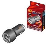 Блок питания автомобильный " FaisON " A-589 Evo серый, 4,5А, QC3.0, 2 USB, пластик (кабель в комплект не входит)