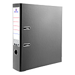 Папка-регистратор А4 " Attomex " разборная 75мм серая, ПВХ, пластиковый карман со сменной этикеткой, металлическая окантовка