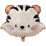 Шар фольгированный фигурный 21"/53 см Тигр акварель