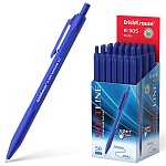 Ручка шариковая автоматическая " Erich Krause " R-305 синяя 0,7мм рифленый держатель, синий корпус, толщина письма 0,35