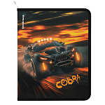 Папка на молнии " Erich Krause " МАЛЫЙ ФОРМАТ А5+ (190*245*30мм) Road Beast разноцветная, пластик 0,55мм, текстура поверхности- песок