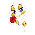 Наклейка на шарик " Праздник " 903 А6 Улыбка с глазами