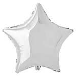 Шар фольгированный 18"/46см Звезда металлик Silver