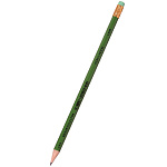 Карандаш ч/гр " Koh-I-Noor " HB с ластиком, деревянный, цвет корпуса - зеленый, круглый, заточенный, картонная упаковка